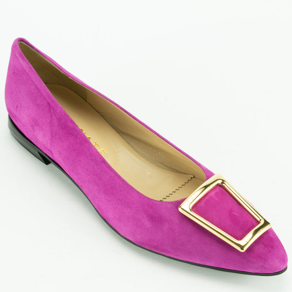 Hot pink suede on sale flats